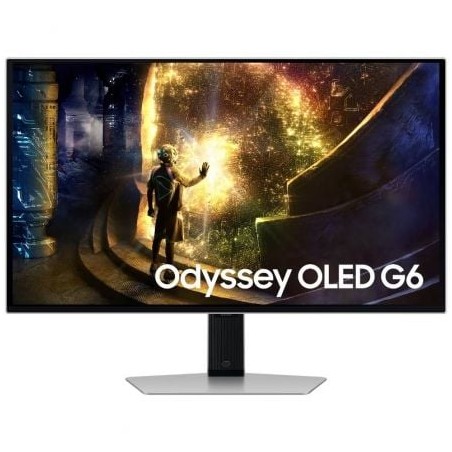 Smart Monitor Gaming Curvo Samsung OLED Odyssey G6 S27DG610SU 27"- QHD- 0-03ms- 240Hz- VA- Regulable en altura- Smart TV- Plata