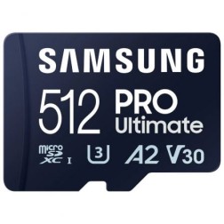 Tarjeta de Memoria Samsung Pro Ultimate 512GB microSD XC con Adaptador- Clase 10- 200MBs