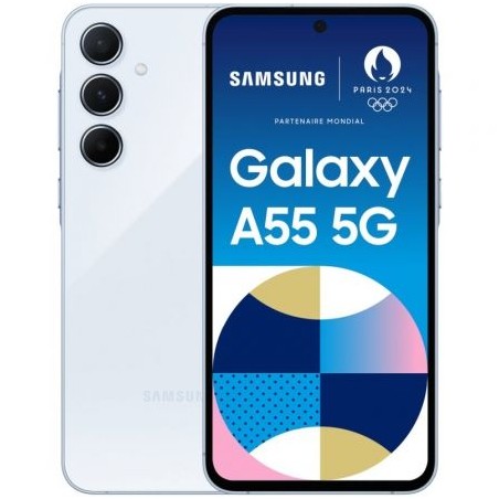 Smartphone Samsung Galaxy A55 8GB- 128GB- 6-6"- 5G- Azul Cielo