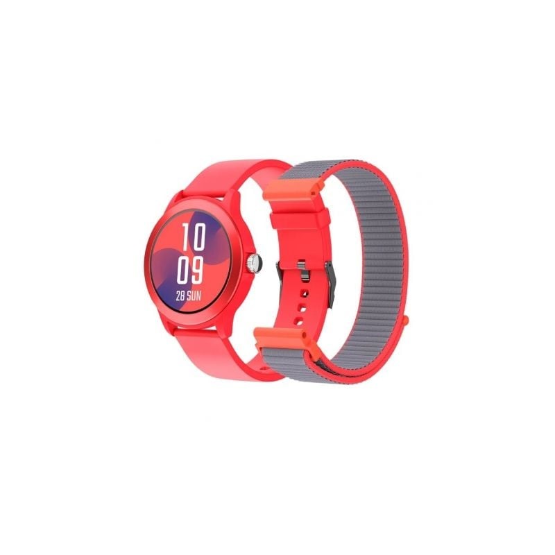 Smartwatch SPC Smartee Duo Vivo 9651R- Notificaciones- Frecuencia Cardíaca- Rojo- Incluye Correa Extra