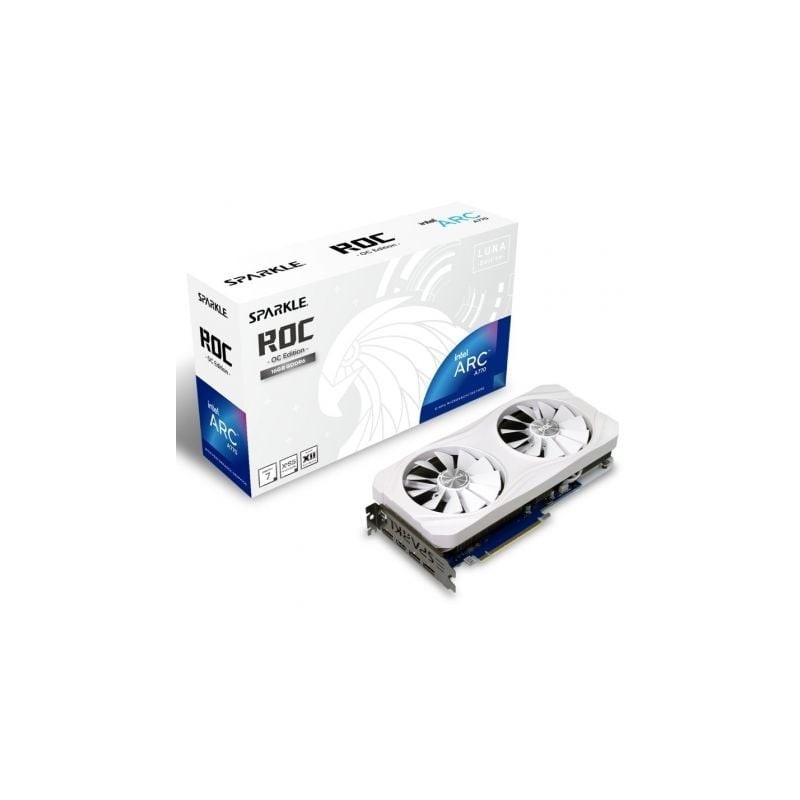 Tarjeta Gráfica Sparkle Intel Arc A770 ROC LUNA OC Edición Blanca- 16GB GDDR6