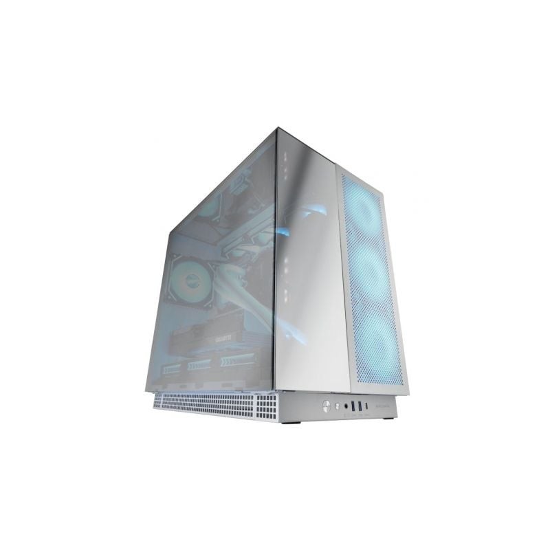 Caja Gaming Torre Mars Gaming MC-NOVA3- Blanca y Plateada