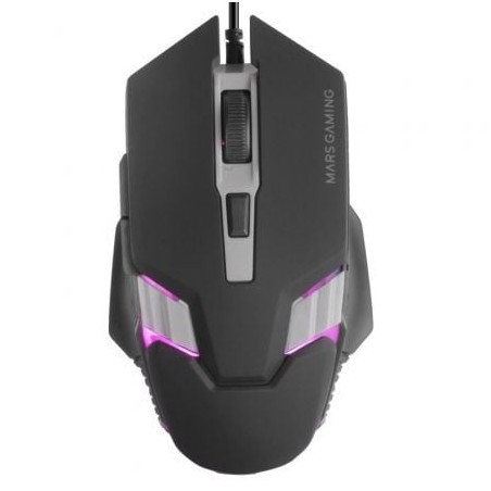 Ratón Gaming Mars Gaming MM024- Hasta 4000 DPI- Negro