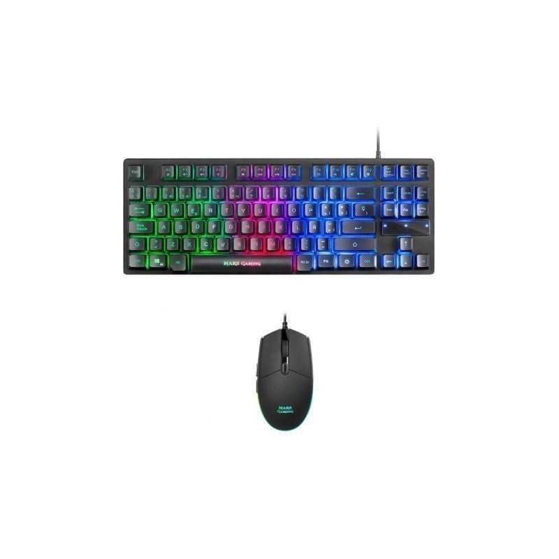 Pack Gaming Mars Gaming MCPTKLES- Teclado + Ratón Óptico