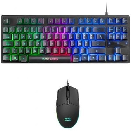 Pack Gaming Mars Gaming MCPTKLES- Teclado + Ratón Óptico