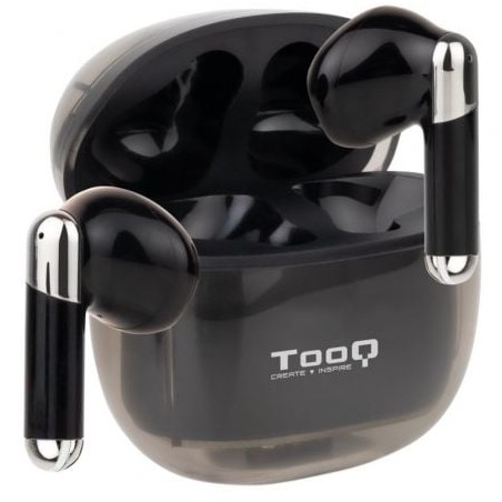 Auriculares Bluetooth TooQ Onyx TQBWH-0054B con estuche de carga- Autonomía 4h- Negros