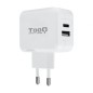 Cargador de Pared TooQ TQWC-2SC02WT- 1xUSB Tipo-C- 1x USB- 27W