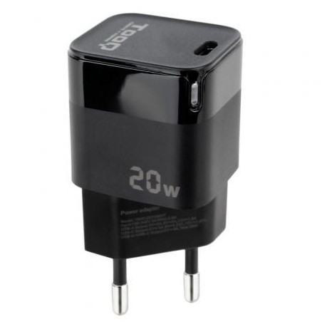 Cargador de Pared TooQ TQWC-PD20- 1xUSB Tipo-C- 20W