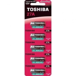 Pack de 5 Pilas 12V Toshiba 27A- 12V- Alcalinas