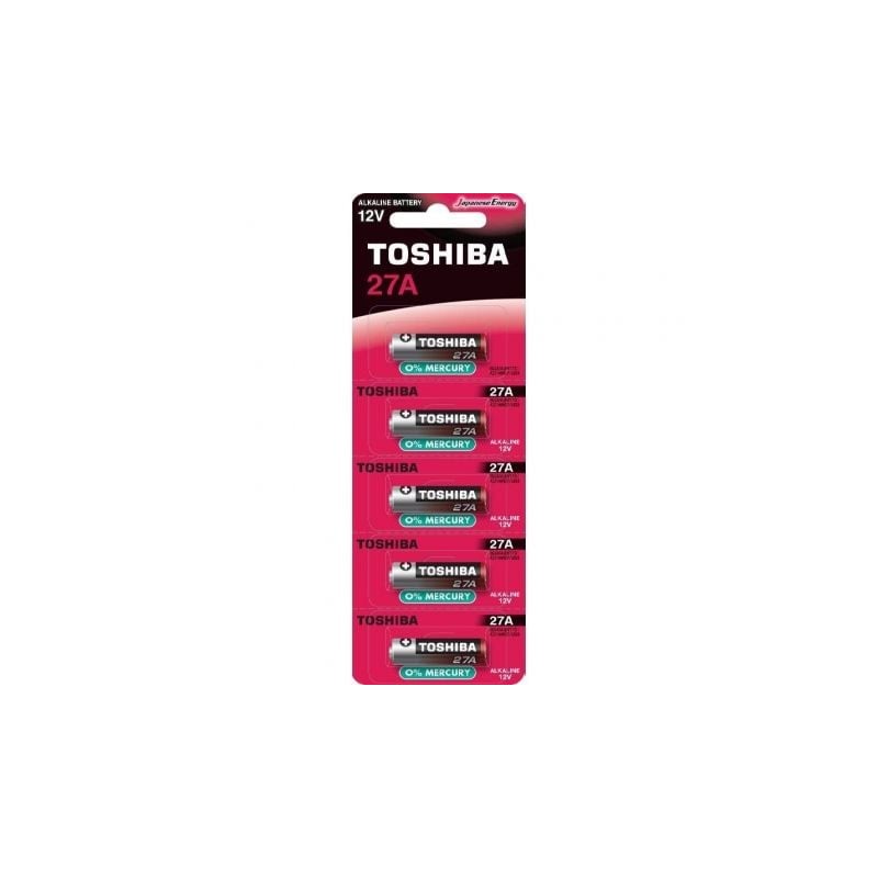 Pack de 5 Pilas 12V Toshiba 27A- 12V- Alcalinas