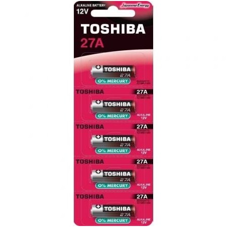 Pack de 5 Pilas 12V Toshiba 27A- 12V- Alcalinas