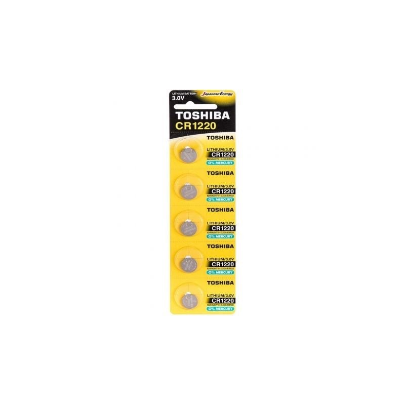 Pack de 5 Pilas de Botón Toshiba CR1220- 3V