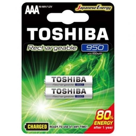 Pack de 2 Pilas AAA Toshiba Rechargeable- 1-2V- Recargables