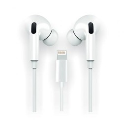 Auriculares Intrauditivos Tech One Tech earTECH HOP TEC1202- con Micrófono- Lightning- Blancos