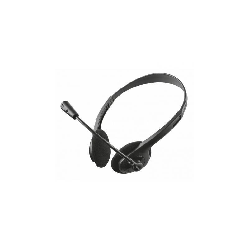 Auriculares Trust Primo Chat- con Micrófono- Jack 3-5- Negros