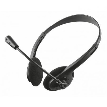 Auriculares Trust Primo Chat- con Micrófono- Jack 3-5- Negros