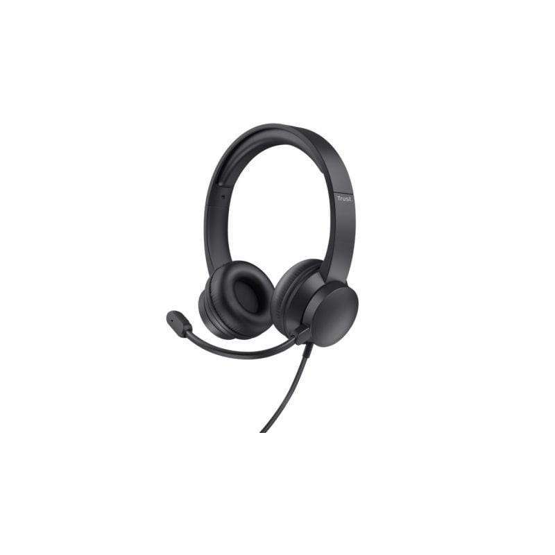 Auriculares Trust HS-150- con Micrófono- Jack 3-5- Negros