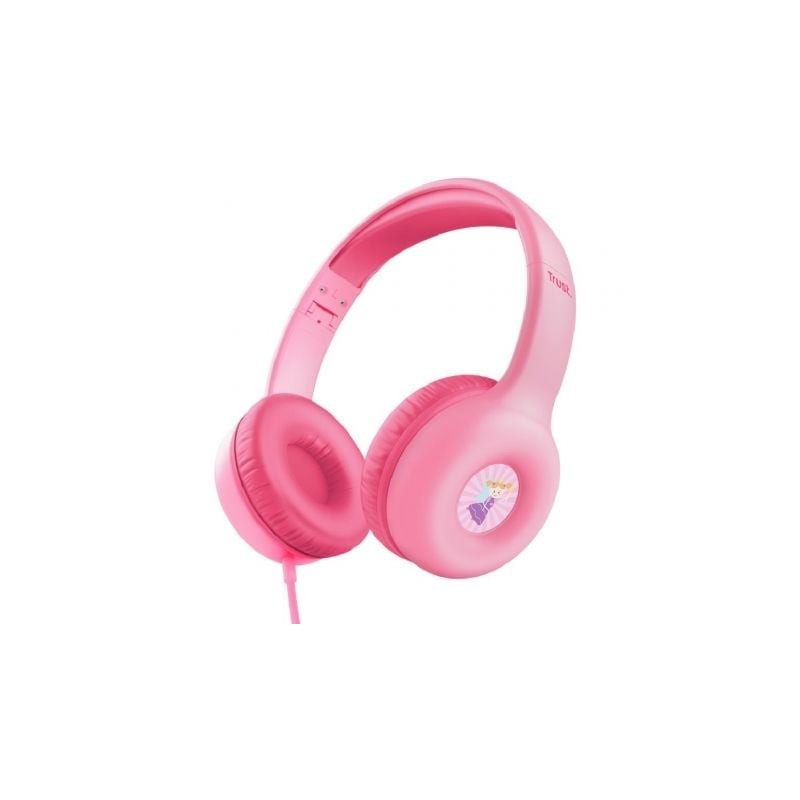 Auriculares Infantiles Trust Nouna Kids- con Micrófono- Rosas