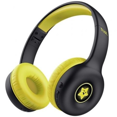 Auriculares Infantiles Inalámbricos Trust Nouna Kids- con Micrófono- Negros