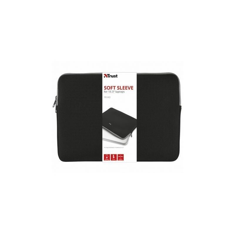 Funda Trust Primo Soft Sleeve para Portátiles hasta 13-3"- Negra