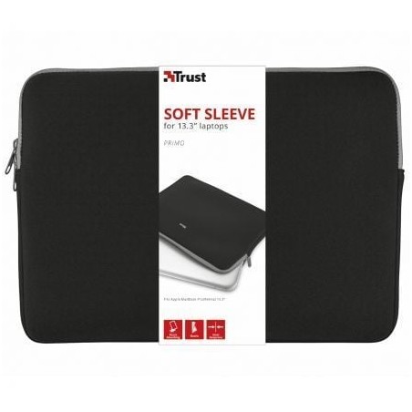 Funda Trust Primo Soft Sleeve para Portátiles hasta 13-3"- Negra