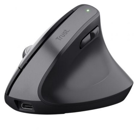 Ratón Ergonómico Inalámbrico por Bluetooth Trust Bayo+- Batería Recargable- Hasta 2400 DPI