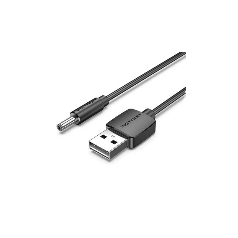 Cable Alimentación Vention CEXBD- USB Macho - DC 5-5mm Macho- 50cm- Negro