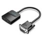 Cable Conversor Vention ACNBB- VGA Macho - HDMI Hembra- 15cm- Negro