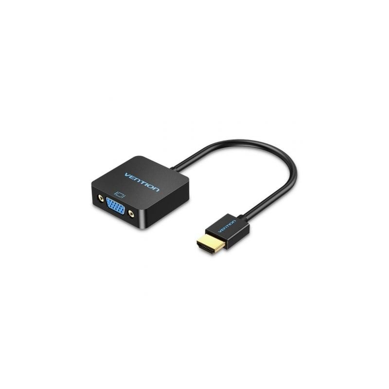 Conversor Vention ACPBB- HDMI Macho - VGA Hembra- 15cm- Negro