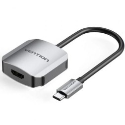 Conversor Vention TDEHB- USB Tipo-C Macho - HDMI Hembra- 15cm- Plata