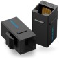 Adaptador Conector RJ45 VDD-B07-B Cat5e UTP- RJ45 Hembra - RJ45 Hembra- Negro