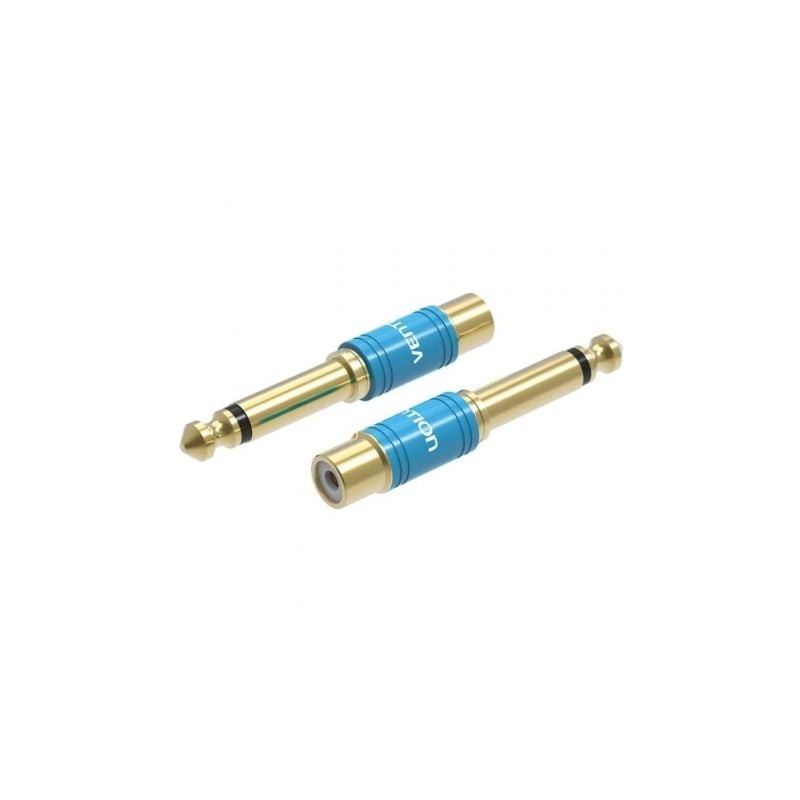 Adaptador Jack Vention VDD-C03- RCA Hembra - Jack 6-5 Macho- Azul