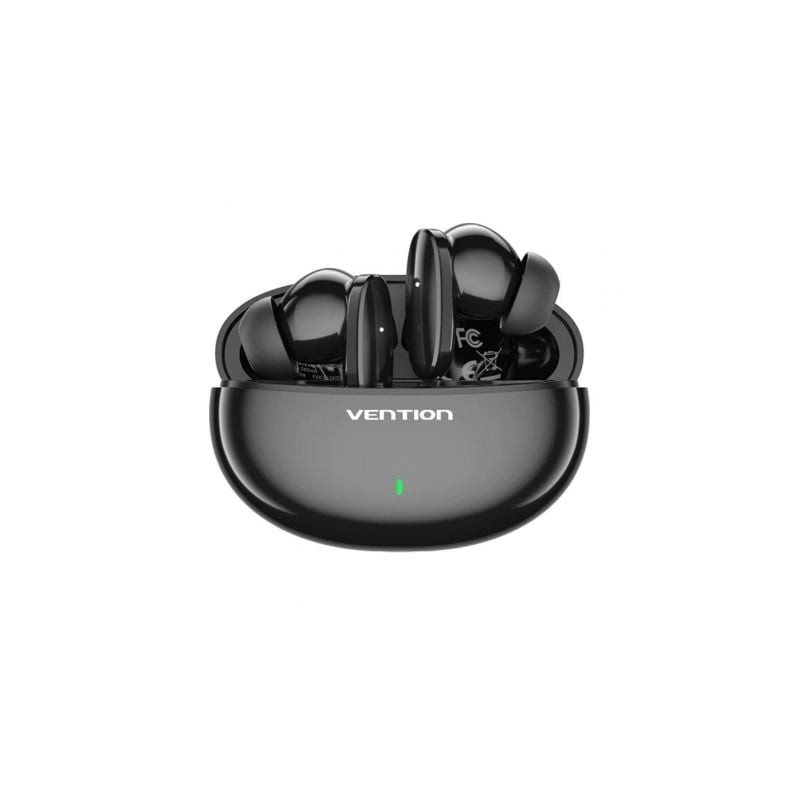 Auriculares Bluetooth Vention NBFB0 con estuche de carga- Autonomía 7h- Negros