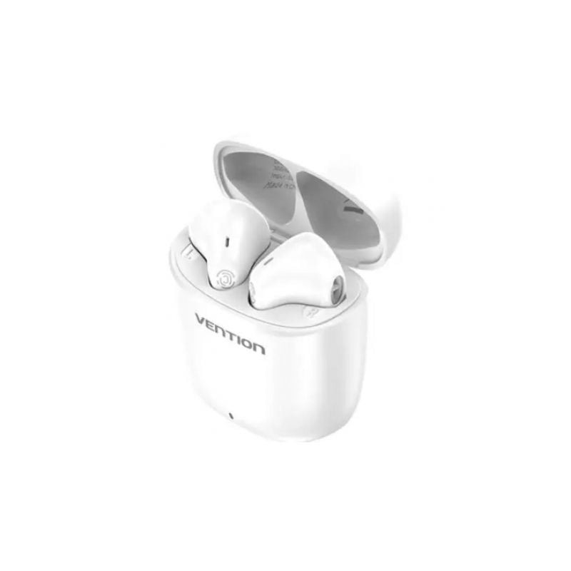 Auriculares Bluetooth Vention NBGW0 con estuche de carga- Autonomía 7h- Blancos