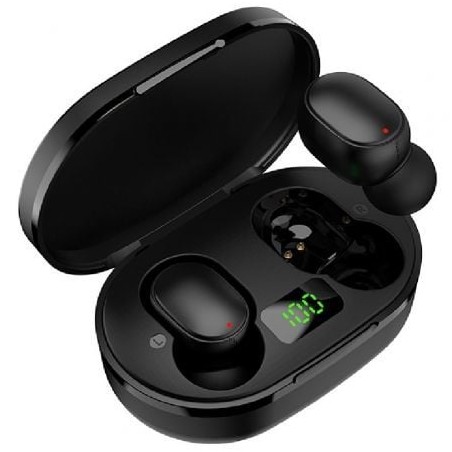 Auriculares Bluetooth Vention Tiny T16 F12B0 con estuche de carga- Autonomía 7h- Negros