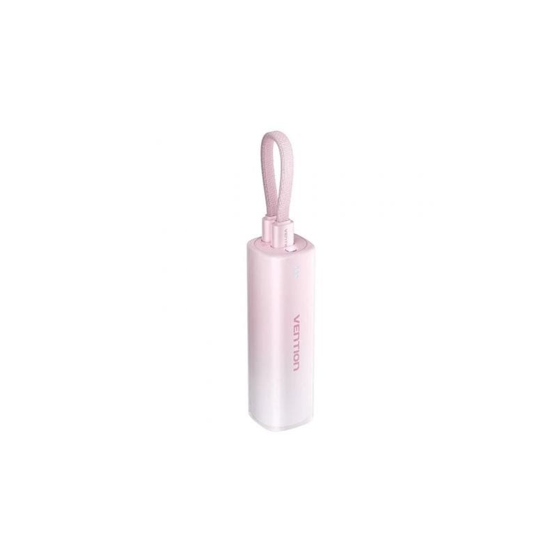 Powerbank 5000mAh Vention FHWR0- 20W- Wireless- Rosa