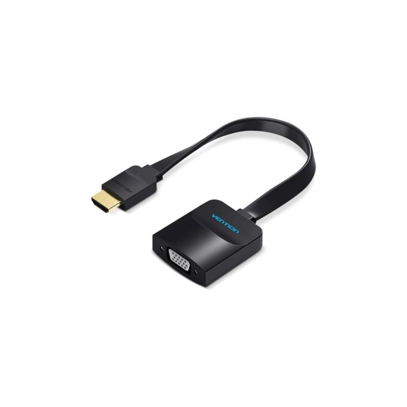 Conversor Vention 74346- HDMI Macho- VGA Hembra - Jack 3-5 Hembra- 20cm- Negro