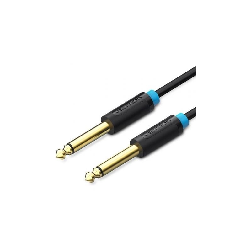 Cable Estéreo Vention BAABF- Jack 6-5 Macho - Jack 6-5 Macho- 1m- Negro