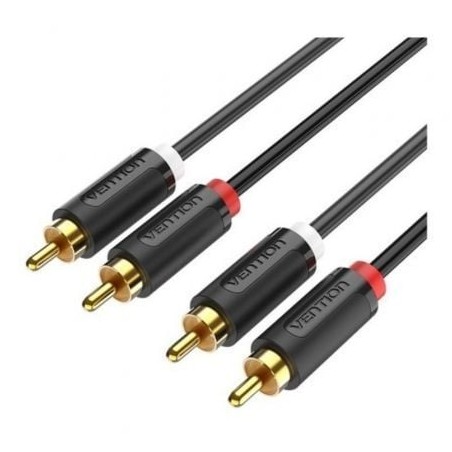 Cable Estéreo Vention BCMBF- 2x RCA Macho - 2x RCA Macho- 1m- Negro