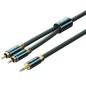 Cable Audio Vention BCSGF- 2x RCA Macho - Jack 3-5 Macho- 1m- Verde y Negro