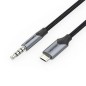 Cable Conversor Estéreo Vention BDGBF- MicroUSB Macho - Jack 3-5 Macho- 1m- Negro