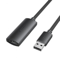 Cable Alargador USB 2-0 Vention CBKBJ- USB Macho - USB Hembra- 480Mbps- 5m- Negro