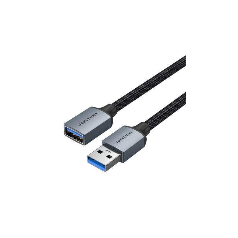 Cable Alargador USB 3-0 Vention CBLHF- USB Macho - USB Hembra- 5Gbps- 1m- Gris