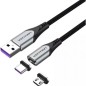 Cable USB 2-0 Vention CQNHD- USB Macho- MicroUSB Macho - USB Tipo-C Macho- 50cm- Gris