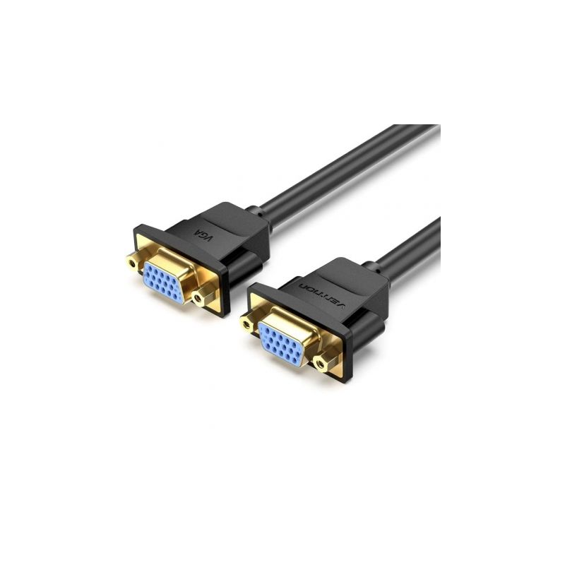 Cable Alargador VGA Vention DAHBF- VGA Hembra - VGA Hembra- 1m- Negro