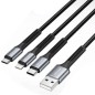 Cable USB 2-0 Lightning Vention H18BAV- USB Tipo-C Macho- Lightning Macho - MicroUSB Macho - USB Macho- 1-2m- Negro