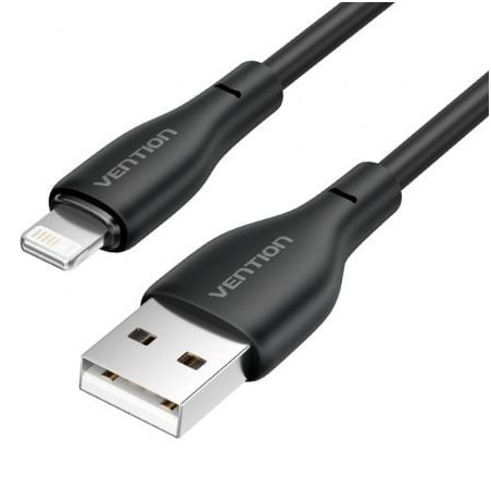 Cable USB 2-0 Lightning Vention H26BF- Lightning Macho - USB Macho- 10W- 480Mbps- 1m- Negro