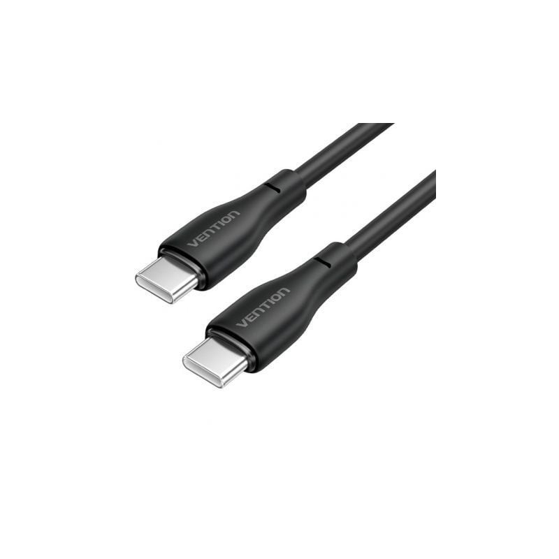 Cable USB Tipo-C Vention H27BF- USB Tipo-C Macho - USB Tipo-C Macho- 60W- 480Mbps- 1m- Negro