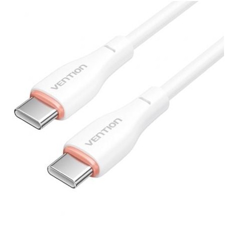 Cable USB Tipo-C Vention H27WF- USB Tipo-C Macho - USB Tipo-C Macho- 60W- 480Mbps- 1m- Blanco