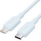 Cable USB 2-0 Tipo-C Lightning Vention LAKSF- USB Tipo-C Macho - Lightning Macho- Hasta 27W- 480Mbps- 1m- Azul